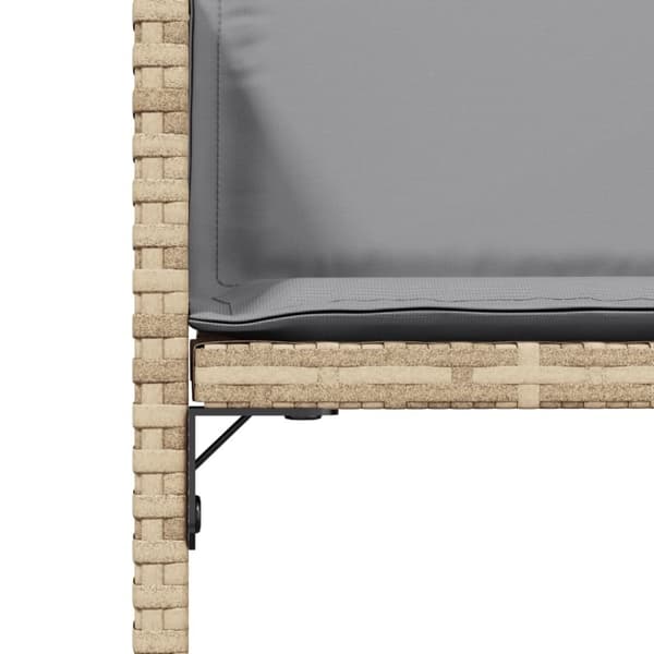 vidaXL havestole 4 stk. med hynder polyrattan blandet beige