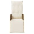 Miniatyrbillede 4 af 11: vidaXL havestole 2 stk. med lænefunktion og bord polyrattan beige