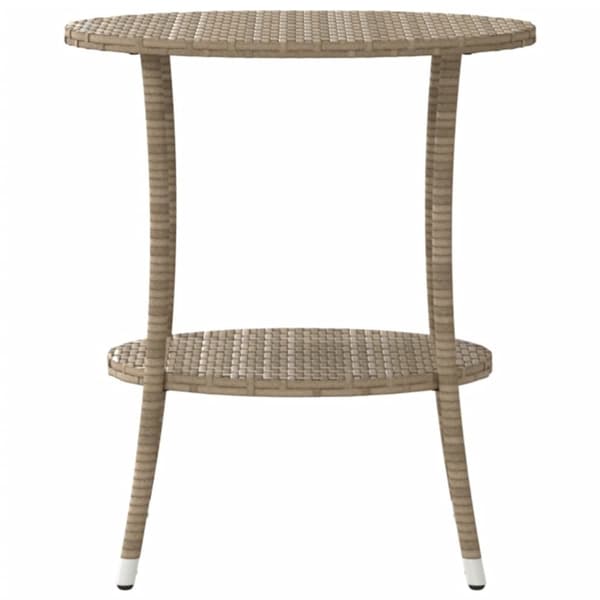 vidaXL havestole 2 stk. med lænefunktion og bord polyrattan beige