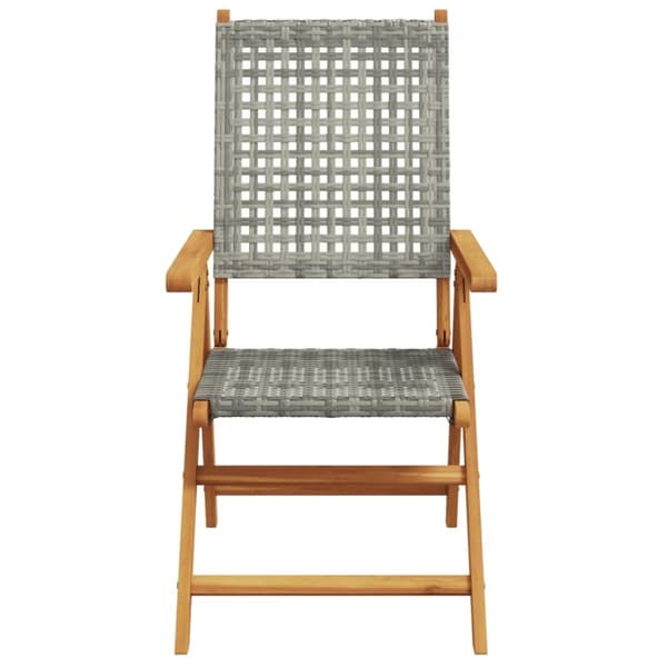 vidaXL havestole 6 stk. med lænefunktion polyrattan grå