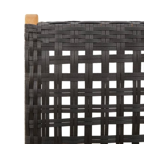 vidaXL havestole 2 stk. massivt akacietræ og polyrattan sort