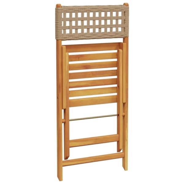 vidaXL foldbare havestole 4 stk. polyrattan beige