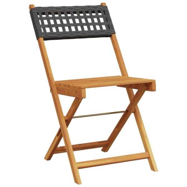 vidaXL foldbare havestole 6 stk. polyrattan sort