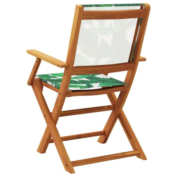 vidaXL foldbare havestole 6 stk. stof og massivt træ beige