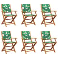Miniatyrbillede 2 af 10: vidaXL foldbare havestole 6 stk. stof og massivt træ beige
