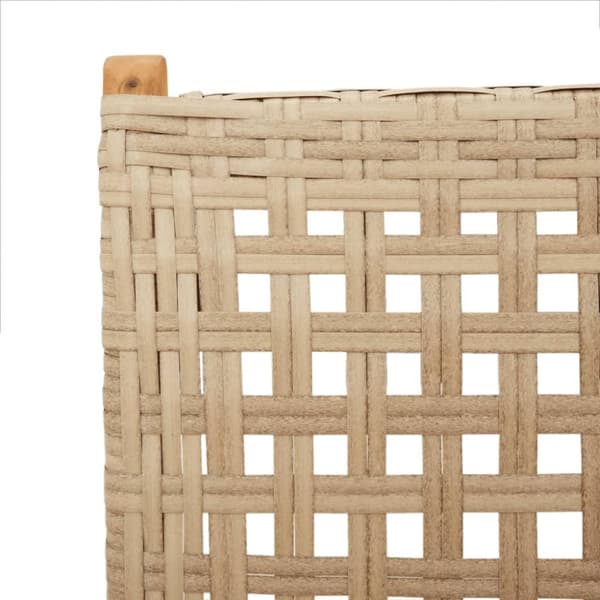 vidaXL havestole 4 stk. med lænefunktion polyrattan beige