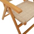 Miniatyrbild 8 av 10: vidaXL Justerbara trädgårdsstolar 4 st beige konstrotting/massivt trä