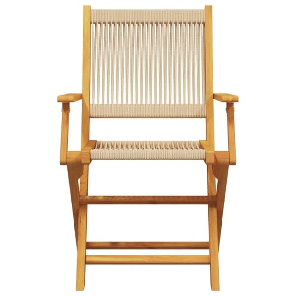 vidaXL foldbare havestole 6 stk. massivt akacietræ beige