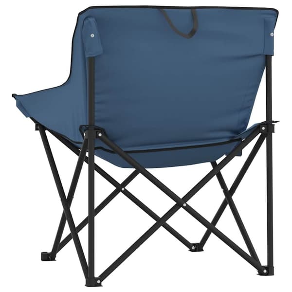 vidaXL campingstole med lommer 2 stk. foldbar blå