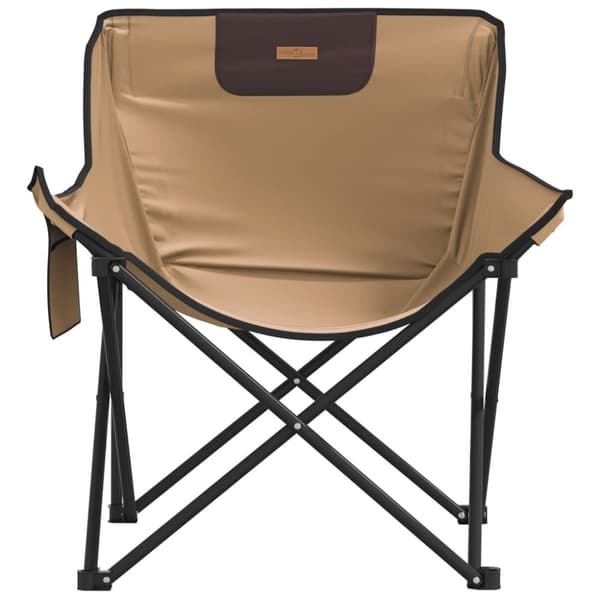 vidaXL Campingstoler med lomme 2 stk sammenleggbar brun