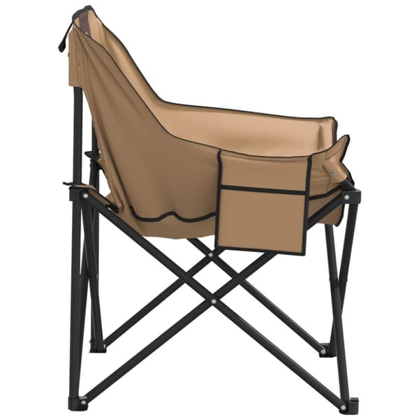 vidaXL Campingstoler med lomme 2 stk sammenleggbar brun