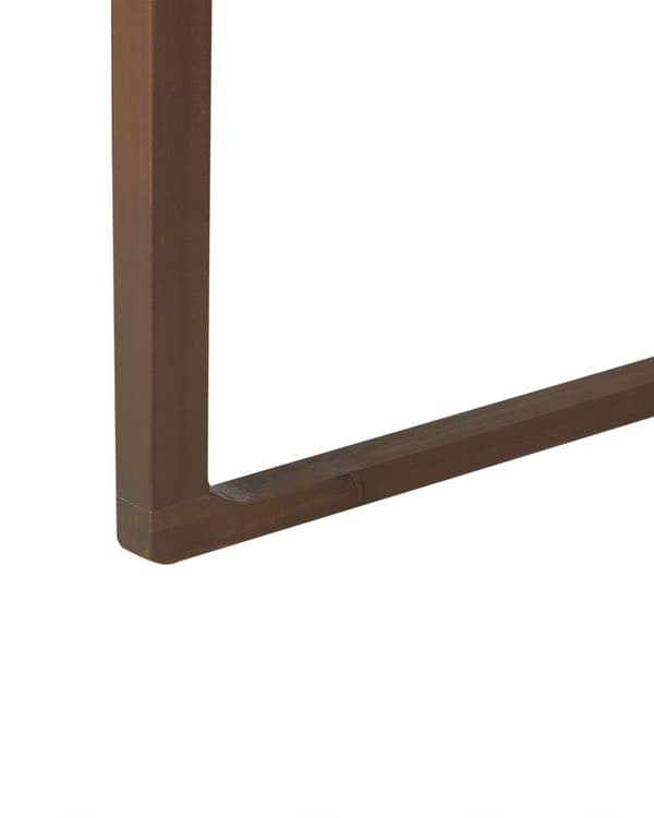 Puutarhatuoli tumma akasia puu 54 x 80 x 59 cm luonnonvalkoiset pehmusteet 8 kpl setti ulos