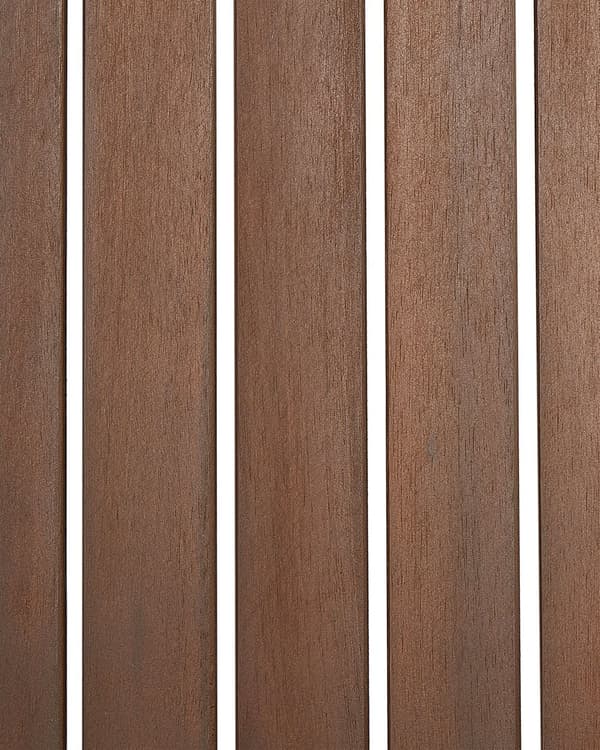 Puutarhatuoli tumma akasia puu 54 x 80 x 59 cm luonnonvalkoiset pehmusteet 8 kpl setti ulos