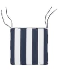 Pikkukuva 11 / 11: Puutarhatuoli tumma akasia puu 54 x 80 x 59 cm laivastonsininen/valkoinen pehmusteet 8 kpl setti ulos