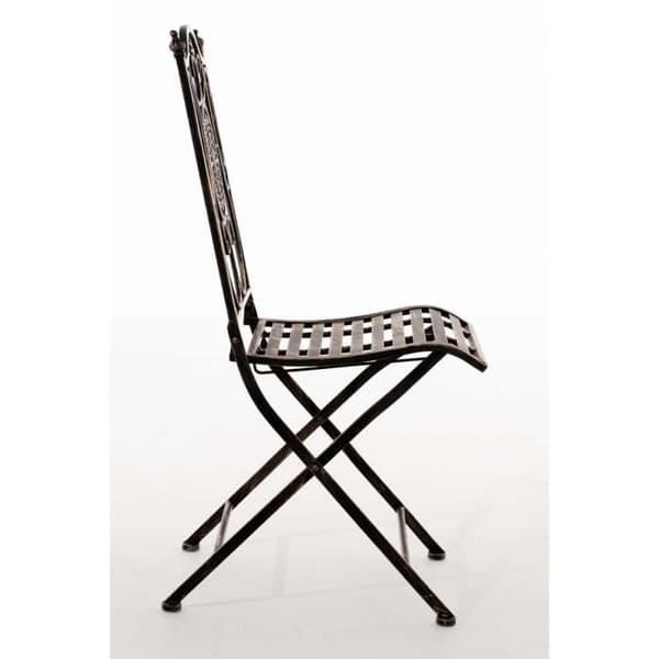 Sibell Foldable Metal Trädgårdsstol - CLP - Brons - Solid och motståndskraftig smide