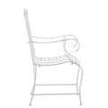 Miniatyrbild 4 av 4: CLP 2 x Solid och tålig Punjab Iron Garden Chair med armstöd, vit