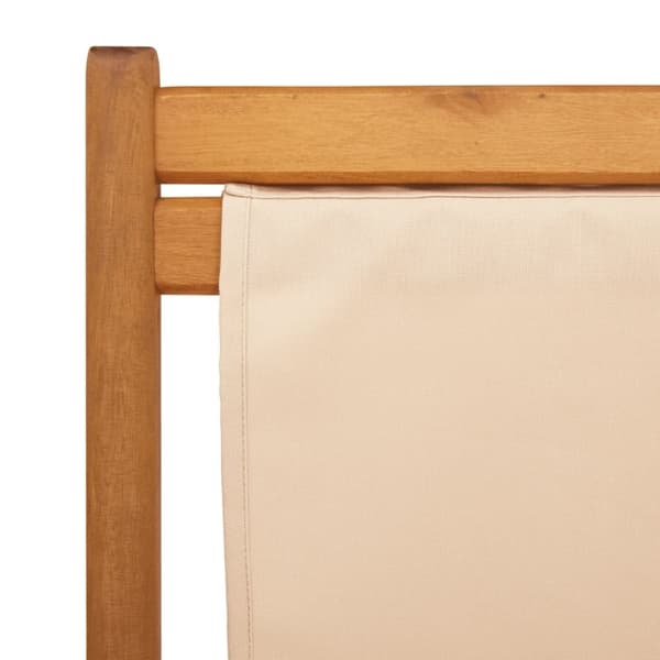 vidaXL strandstole 2 stk. foldbar stof og massivt træ beige