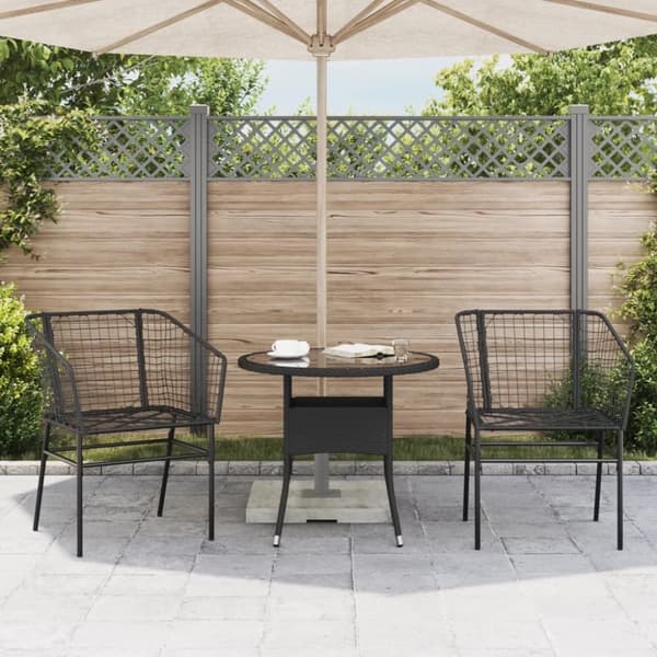 vidaXL havestole 2 stk. polyrattan sort
