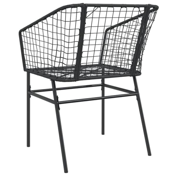 vidaXL havestole 2 stk. polyrattan sort
