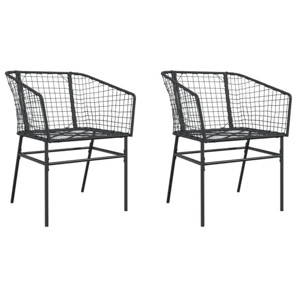 vidaXL havestole 2 stk. polyrattan sort