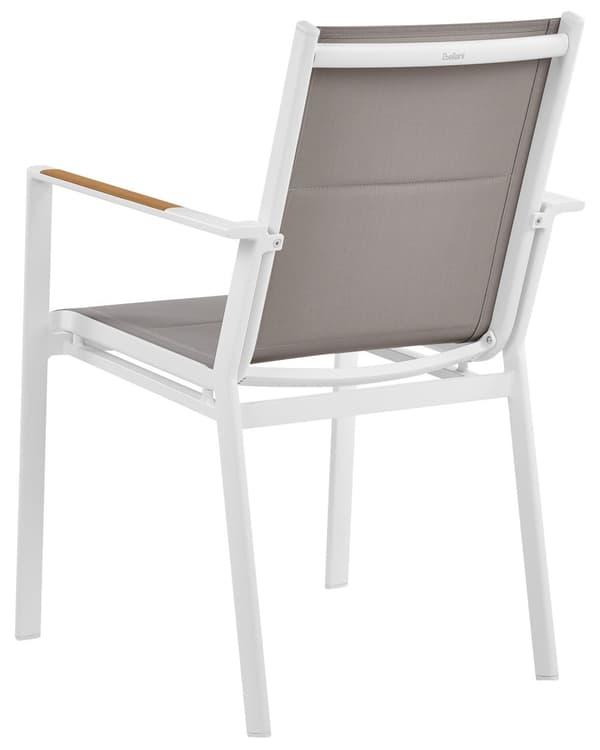 Sett med 4 hagestoler Grå Aluminium Sitteputer Moderne design Hage Terrasse Utendørs Utemøbler