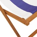 Miniatyrbillede 10 af 11: vidaXL strandstole 2 stk. foldbar stof og massivt træ blå og hvid