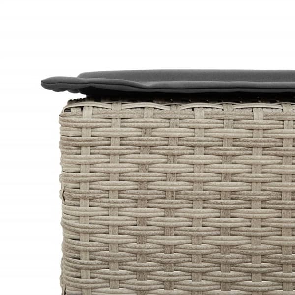 vidaXL barstole til haven med hynder 2 stk. polyrattan lysegrå
