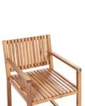 Miniatyrbilde 9 av 11: Sett med 8 Hagespisestoler Lys Sertifisert Akasietre med Grå Puter 54 x 59 x 80 cm Rustikk Stil