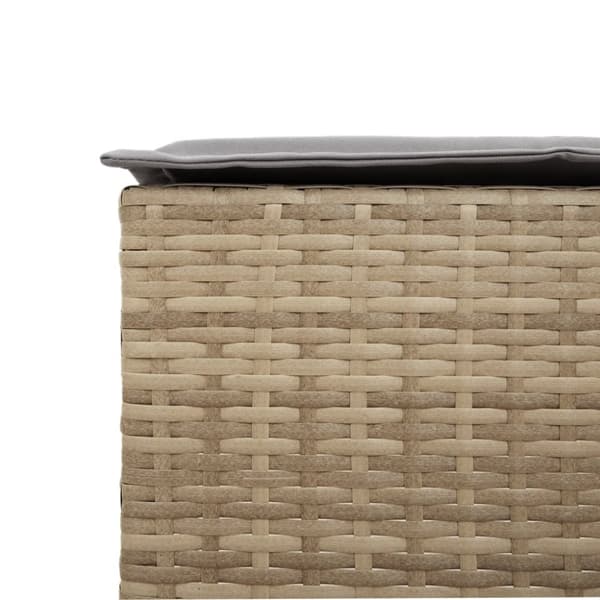 vidaXL udendørs barstole med hynder 2 stk. polyrattan beige