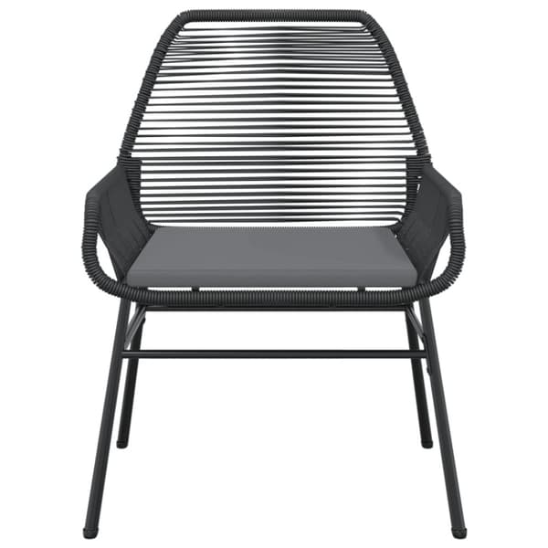 vidaXL havestole 2 stk. med hynder polyrattan sort