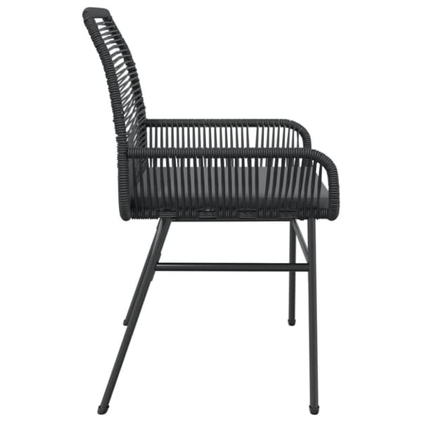vidaXL havestole 2 stk. med hynder polyrattan sort