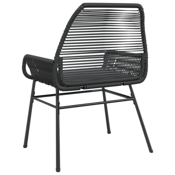 vidaXL havestole 2 stk. med hynder polyrattan sort