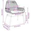 Miniatyrbillede 9 af 10: vidaXL havestole 2 stk. med hynder polyrattan sort
