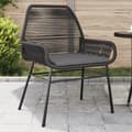 Miniatyrbillede 1 af 10: vidaXL havestole 2 stk. med hynder polyrattan sort