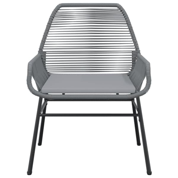 vidaXL havestole 2 stk. med hynder polyrattan grå