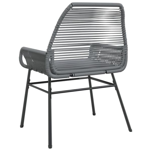 vidaXL havestole 2 stk. med hynder polyrattan grå