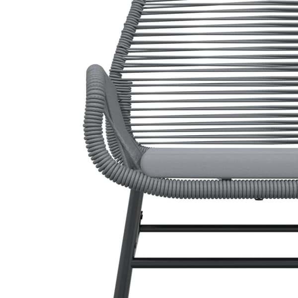 vidaXL havestole 2 stk. med hynder polyrattan grå
