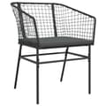 Miniatyrbillede 4 af 10: vidaXL havestole 2 stk. med hynder polyrattan sort