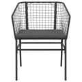 Miniatyrbillede 5 af 10: vidaXL havestole 2 stk. med hynder polyrattan sort