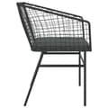 Miniatyrbillede 6 af 10: vidaXL havestole 2 stk. med hynder polyrattan sort