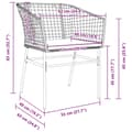 Miniatyrbillede 9 af 10: vidaXL havestole 2 stk. med hynder polyrattan sort