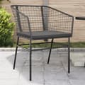 Miniatyrbillede 1 af 10: vidaXL havestole 2 stk. med hynder polyrattan sort