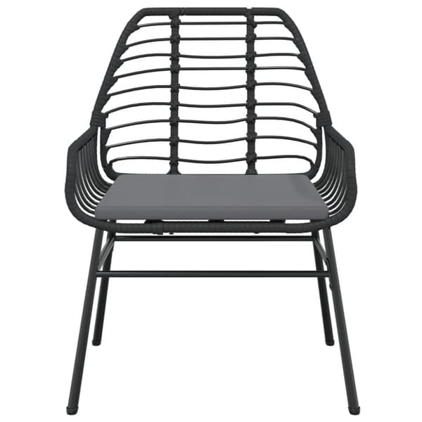 vidaXL havestole 2 stk. med hynder polyrattan sort