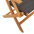 Miniatyrbillede 11 af 11: vidaXL havestole 2 stk. massivt akacietræ og polyrattan sort