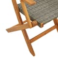 Miniatyrbillede 9 af 11: vidaXL havestole 8 stk. foldbar polyrattan og massivt træ grå