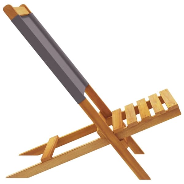 vidaXL foldbare havestole 8 stk. stof og massivt træ antracit