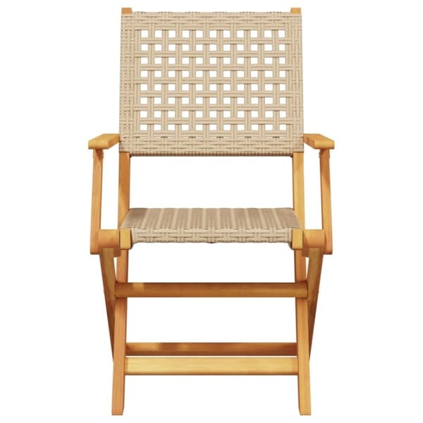 vidaXL foldbare havestole 8 stk. polyrattan beige