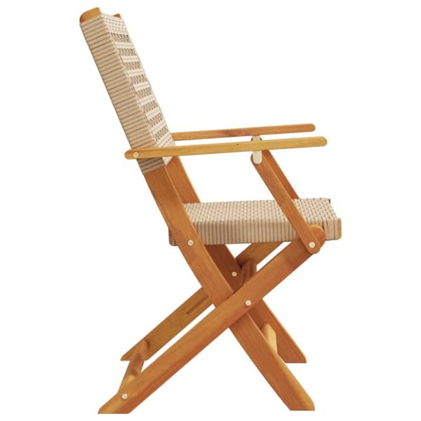 vidaXL foldbare havestole 8 stk. polyrattan beige