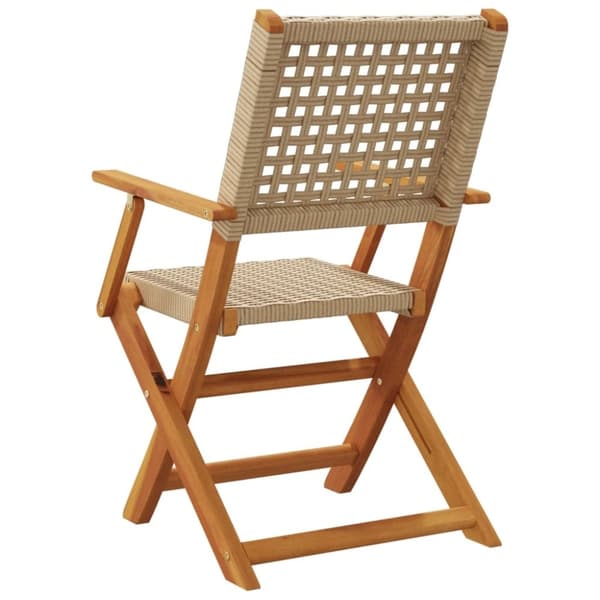 vidaXL foldbare havestole 8 stk. polyrattan beige