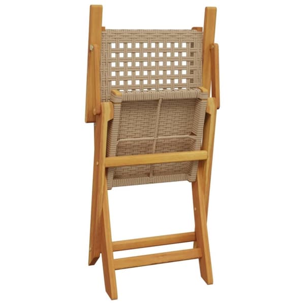 vidaXL foldbare havestole 8 stk. polyrattan beige